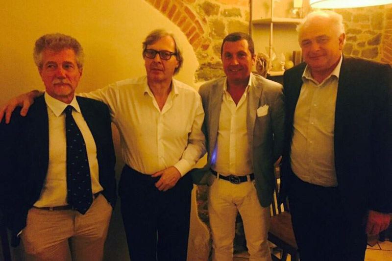 Mario Agnelli a Castiglioni con Sgarbi e i colleghi Ghinelli e Gambini